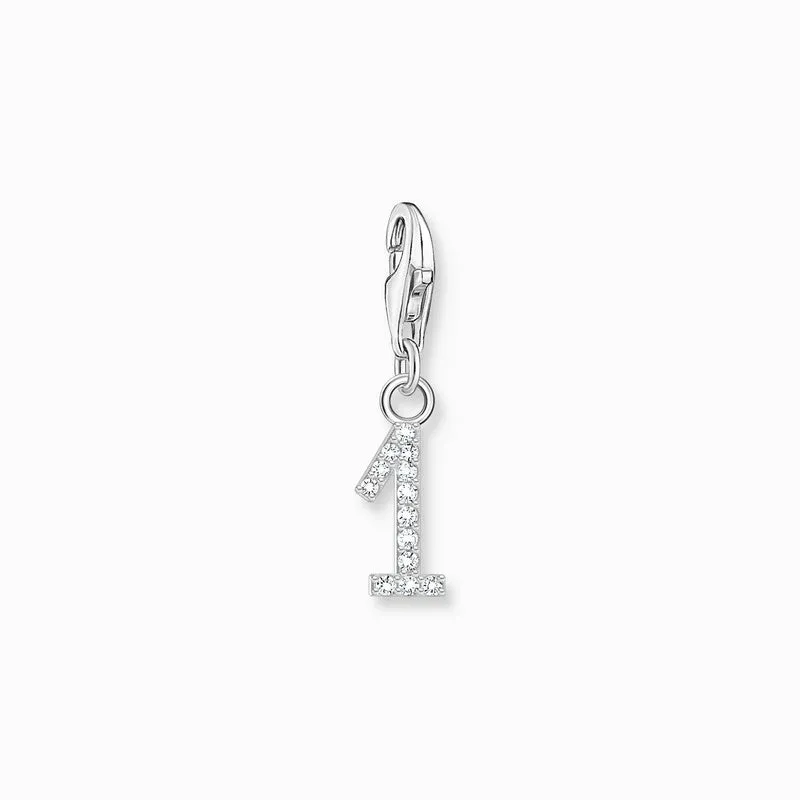 Thomas Sabo Charm Pendant - Number 1 with Zirconia