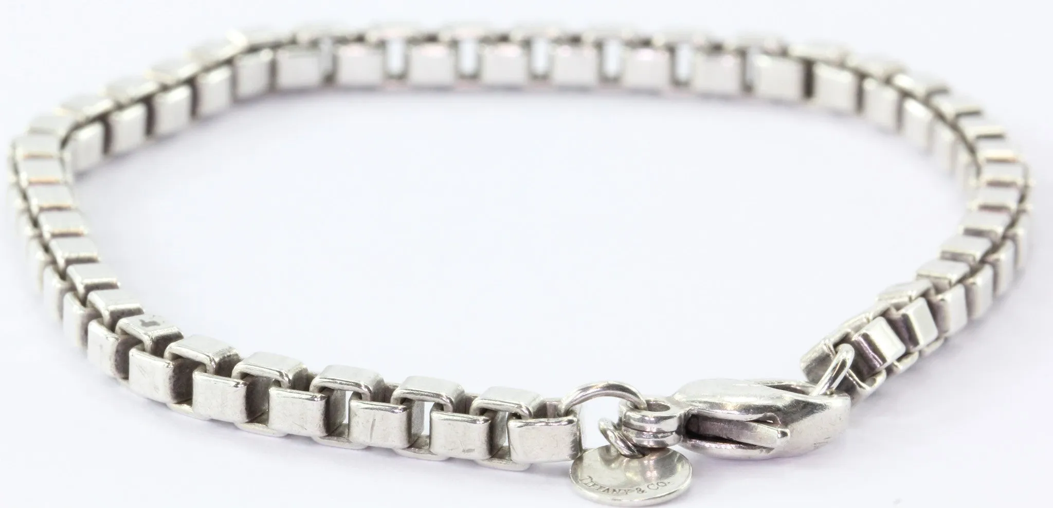 Tiffany Venetian Link Box Bracelet Sterling Silver