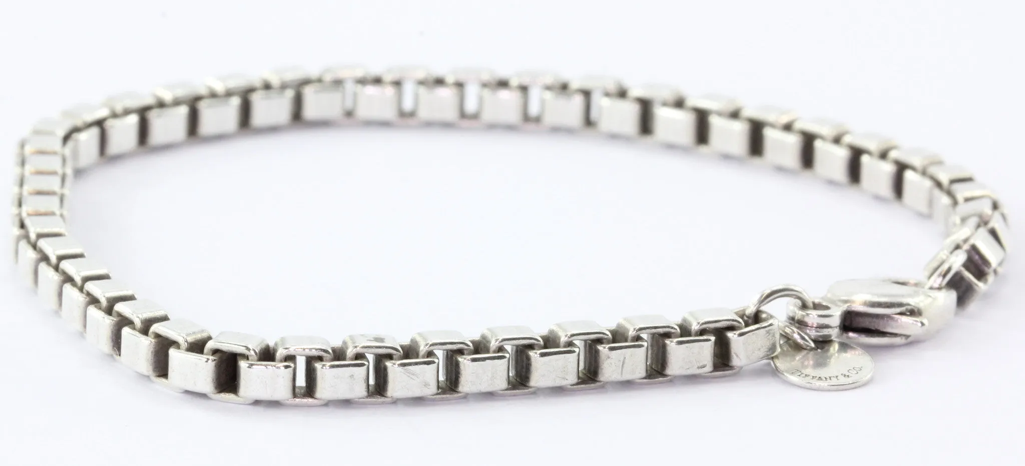 Tiffany Venetian Link Box Bracelet Sterling Silver