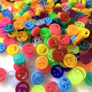 Tiny smiley faces / 30 Pieces, 10mm