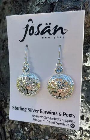Tree with Crystal Earrings