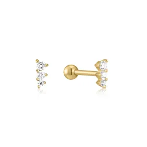 Triple CZ Stone Earrings
