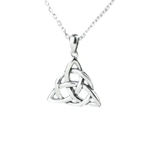 Triquetra Trinity Knot Amulet Sterling Silver Necklace