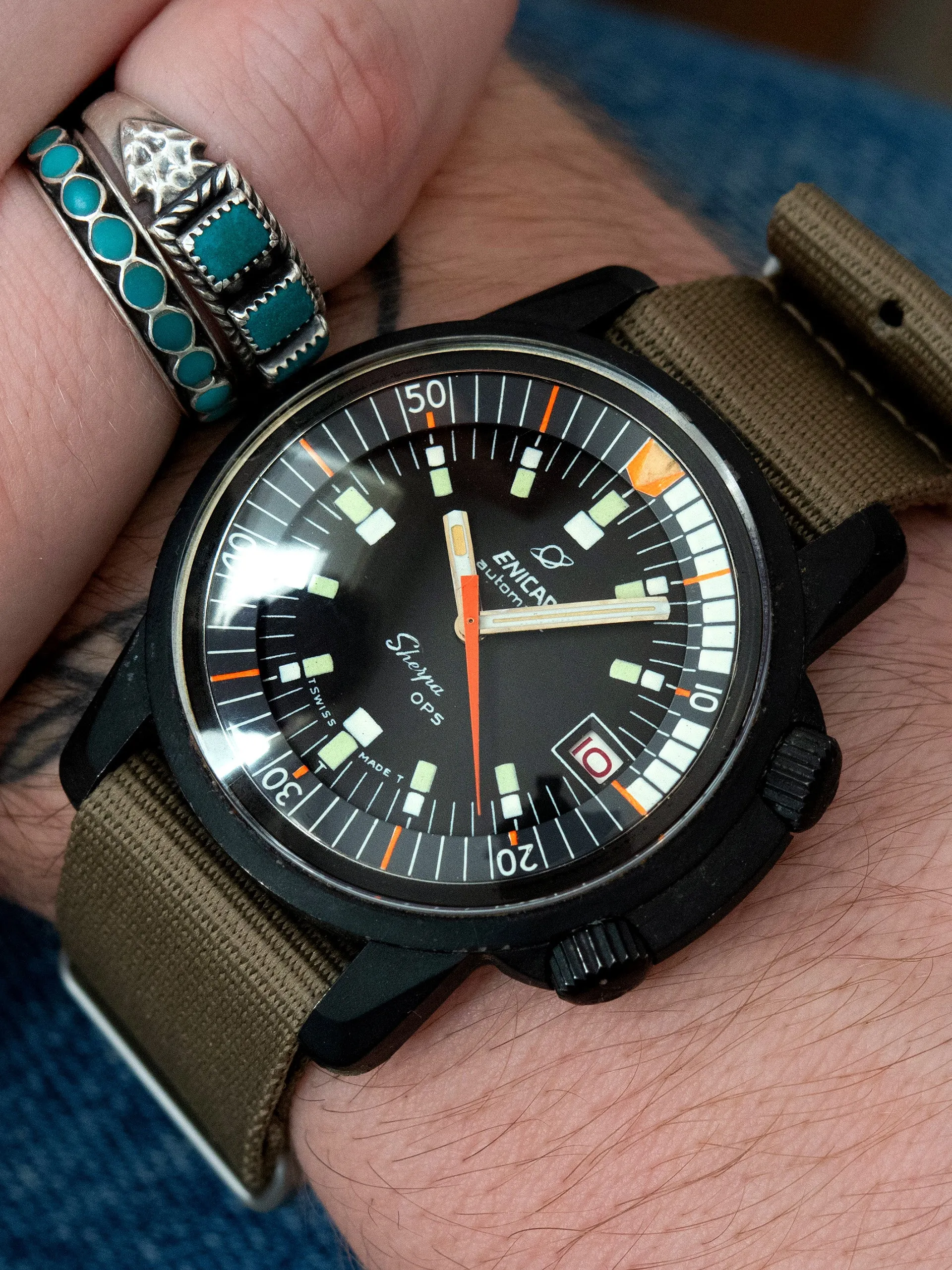 *Unpolished* 1960s Enicar Sherpa OPS (Ref. 144/35/03A)