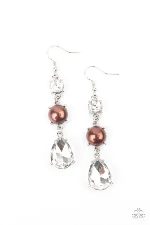 Unpredictable Shimmer Brown Paparazzi Earrings