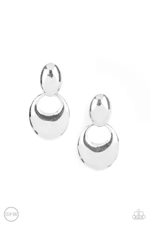 Urban Artistry Silver Clip-On Earrings Paparazzi