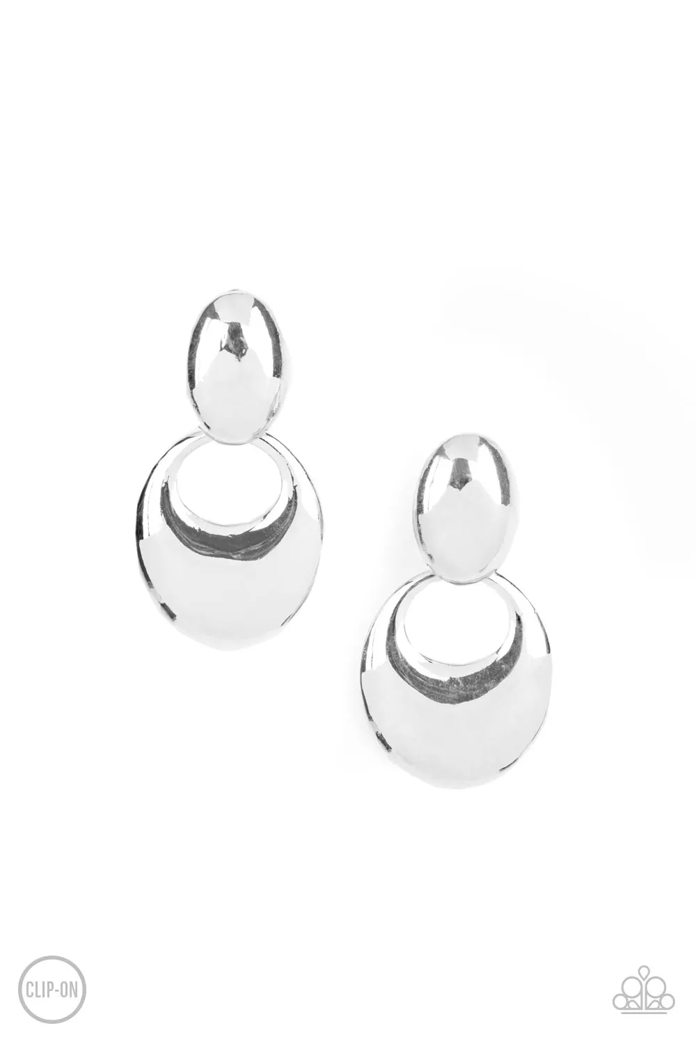 Urban Artistry Silver Clip-On Earrings Paparazzi