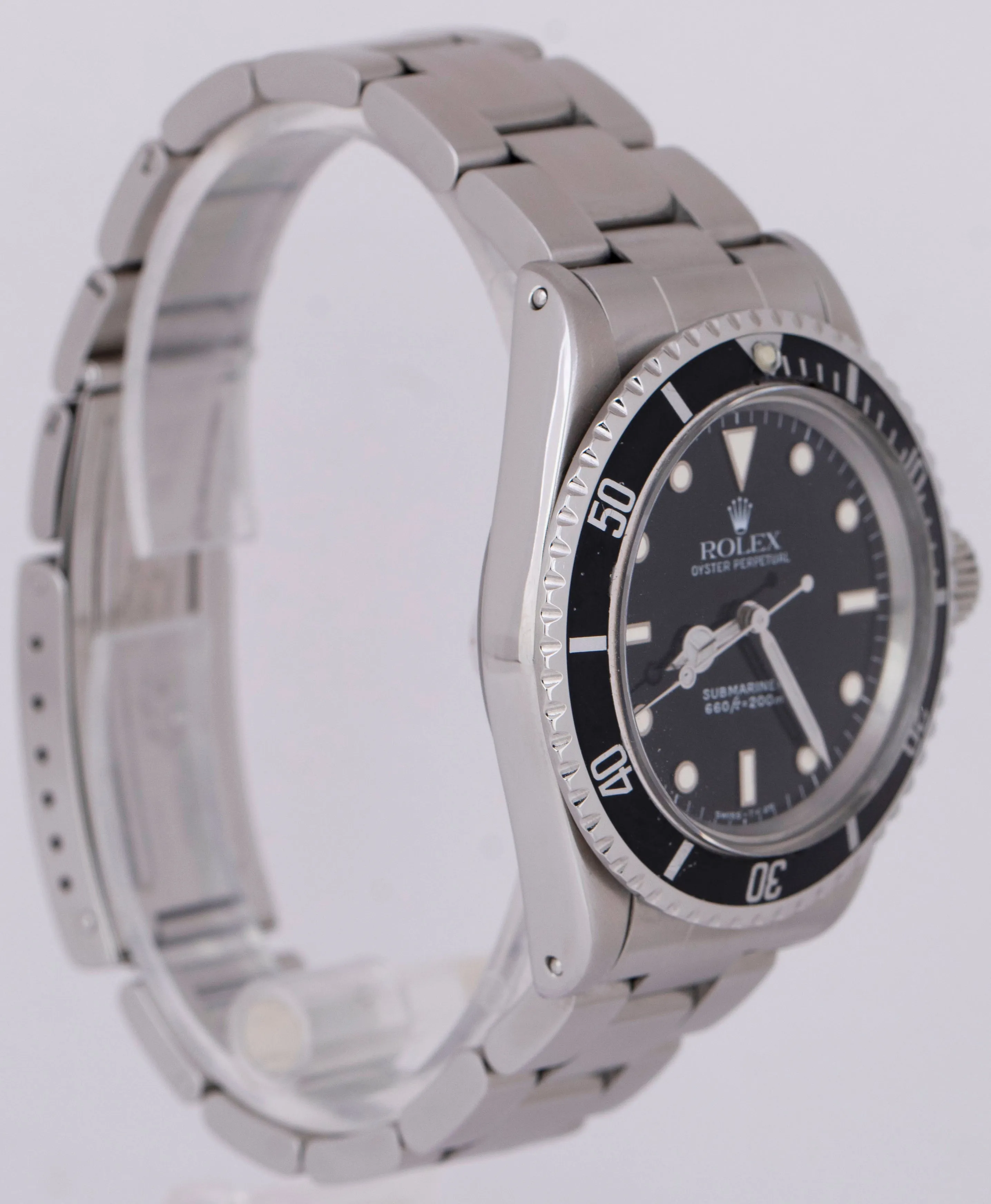 Vintage 1968 Rolex Submariner 1.7x Stainless Steel 40mm Automatic Watch 5513