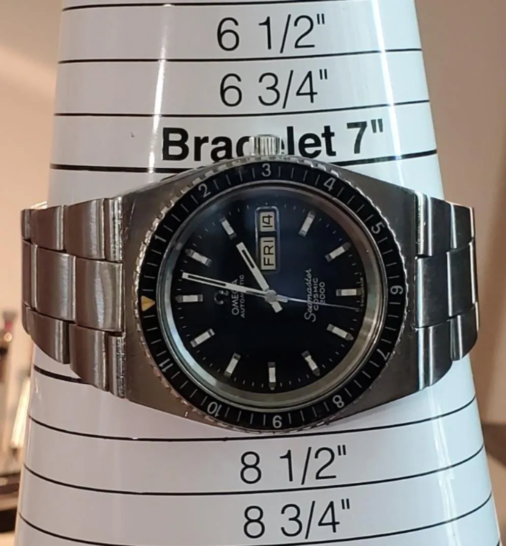 Vintage 1970' Omega Seamaster Cosmic Diver 2000 60m ref 166.137 Day Date Watch