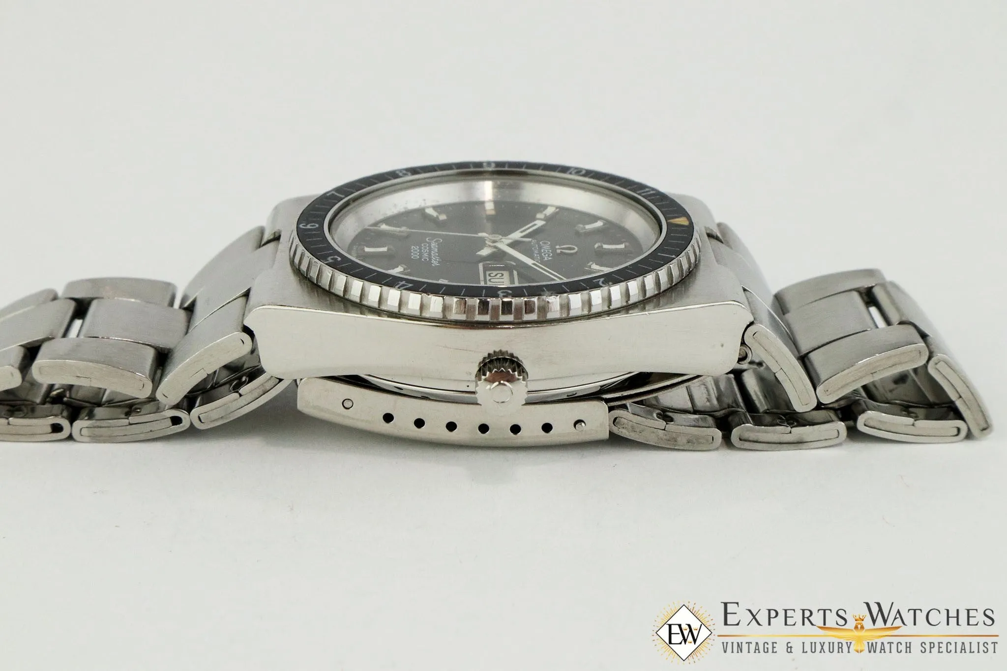 Vintage 1970' Omega Seamaster Cosmic Diver 2000 60m ref 166.137 Day Date Watch