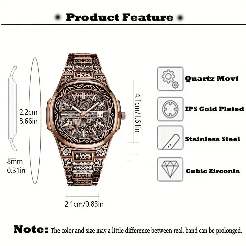 Vintage Bronze Mens Business Watch