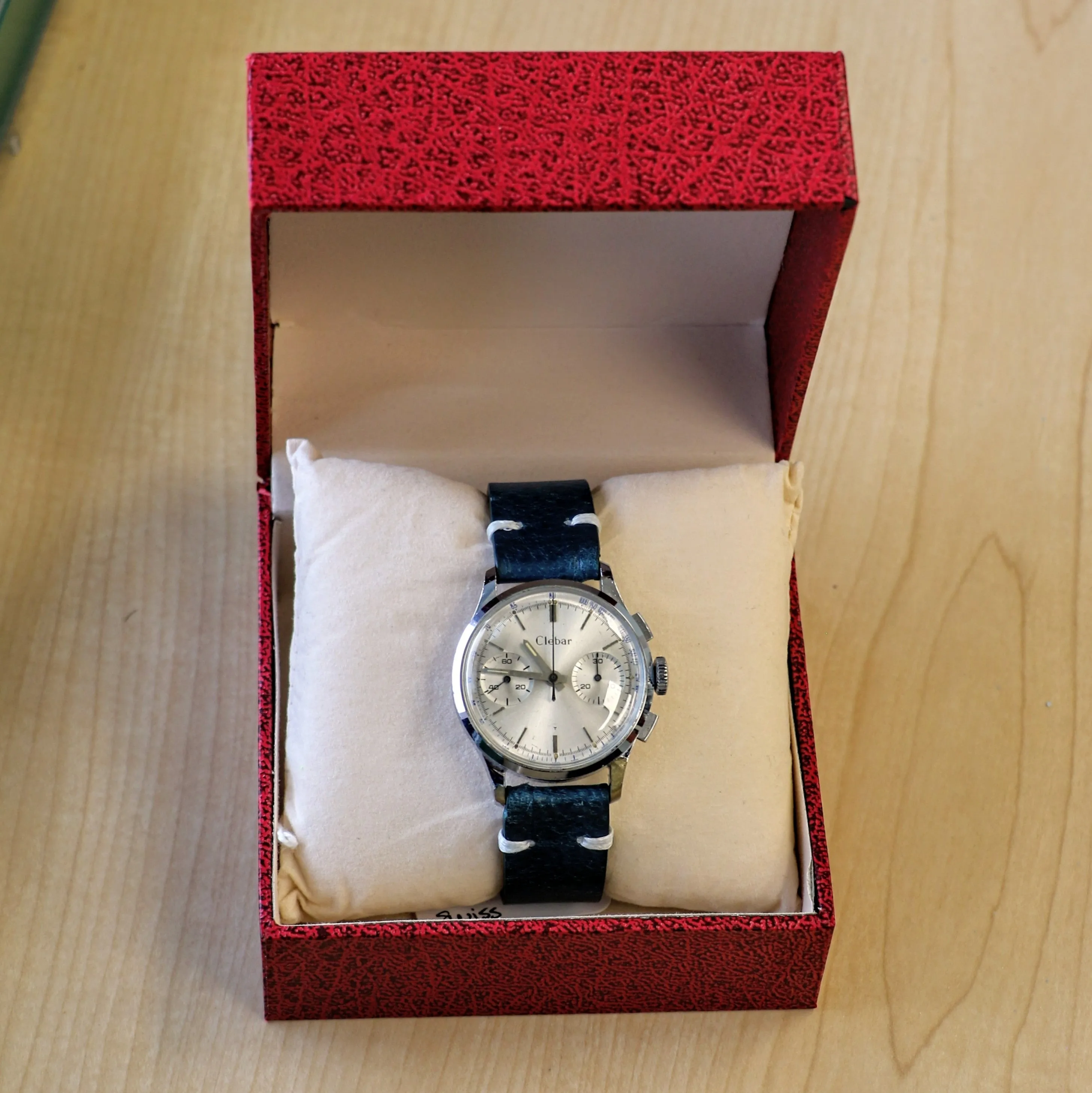 Vintage CLEBAR Chronograph Wristwatch Cal. Landeron 248 Swiss Made Wristwatch