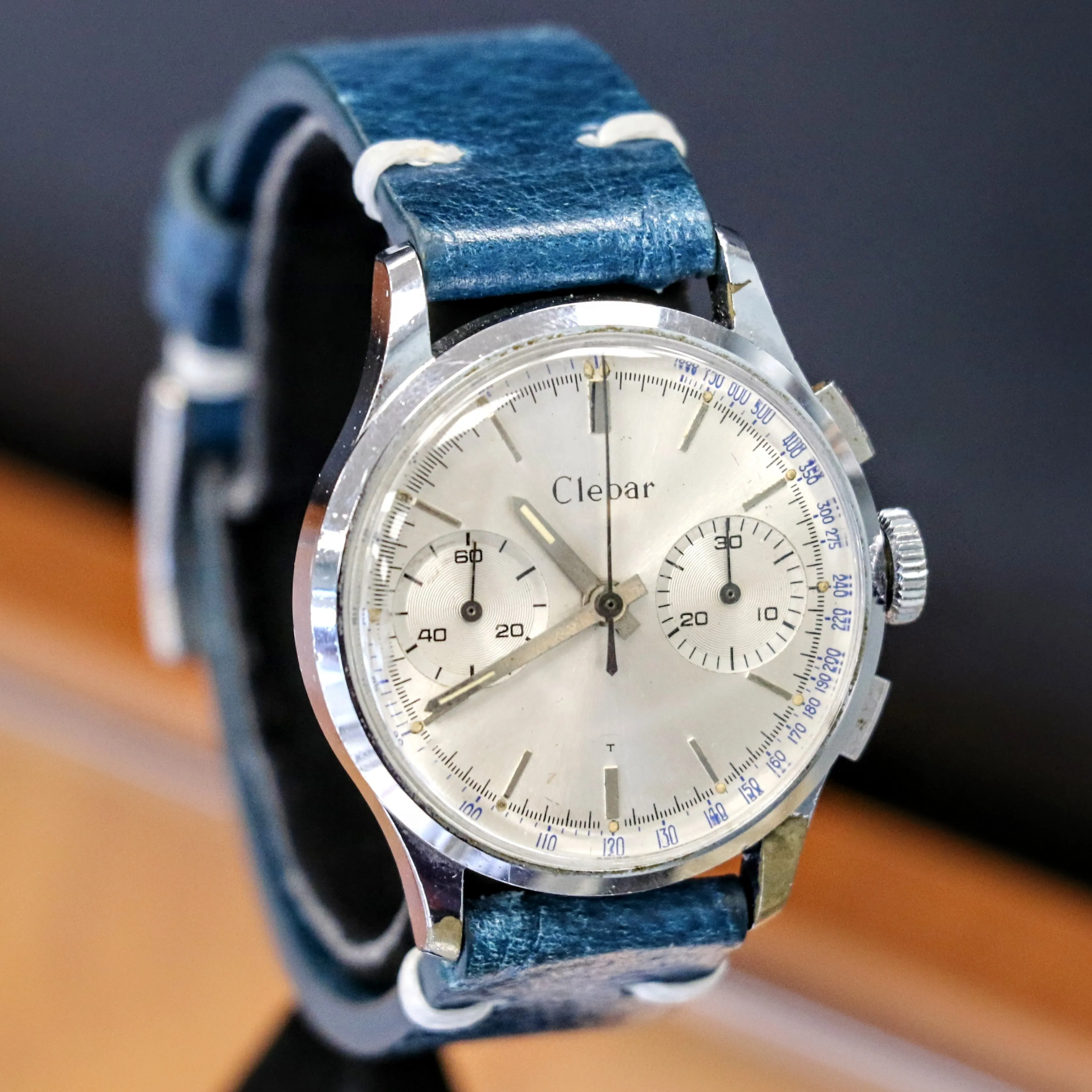 Vintage CLEBAR Chronograph Wristwatch Cal. Landeron 248 Swiss Made Wristwatch