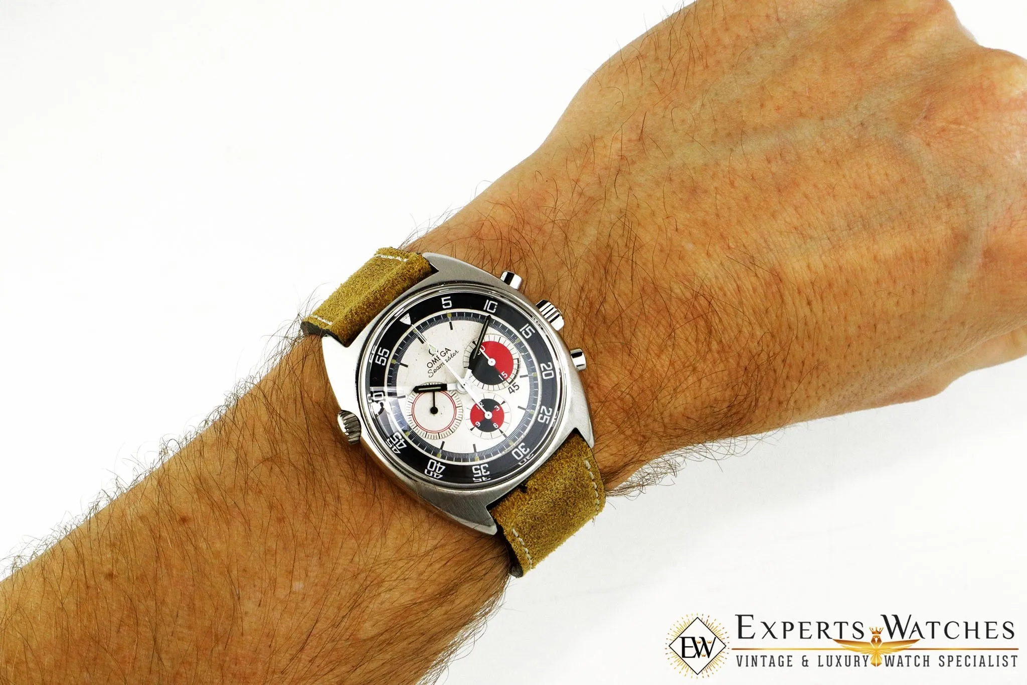 Vintage Factory Serviced Omega SeaMaster Soccer Timer 145.019 Chronograph Watch