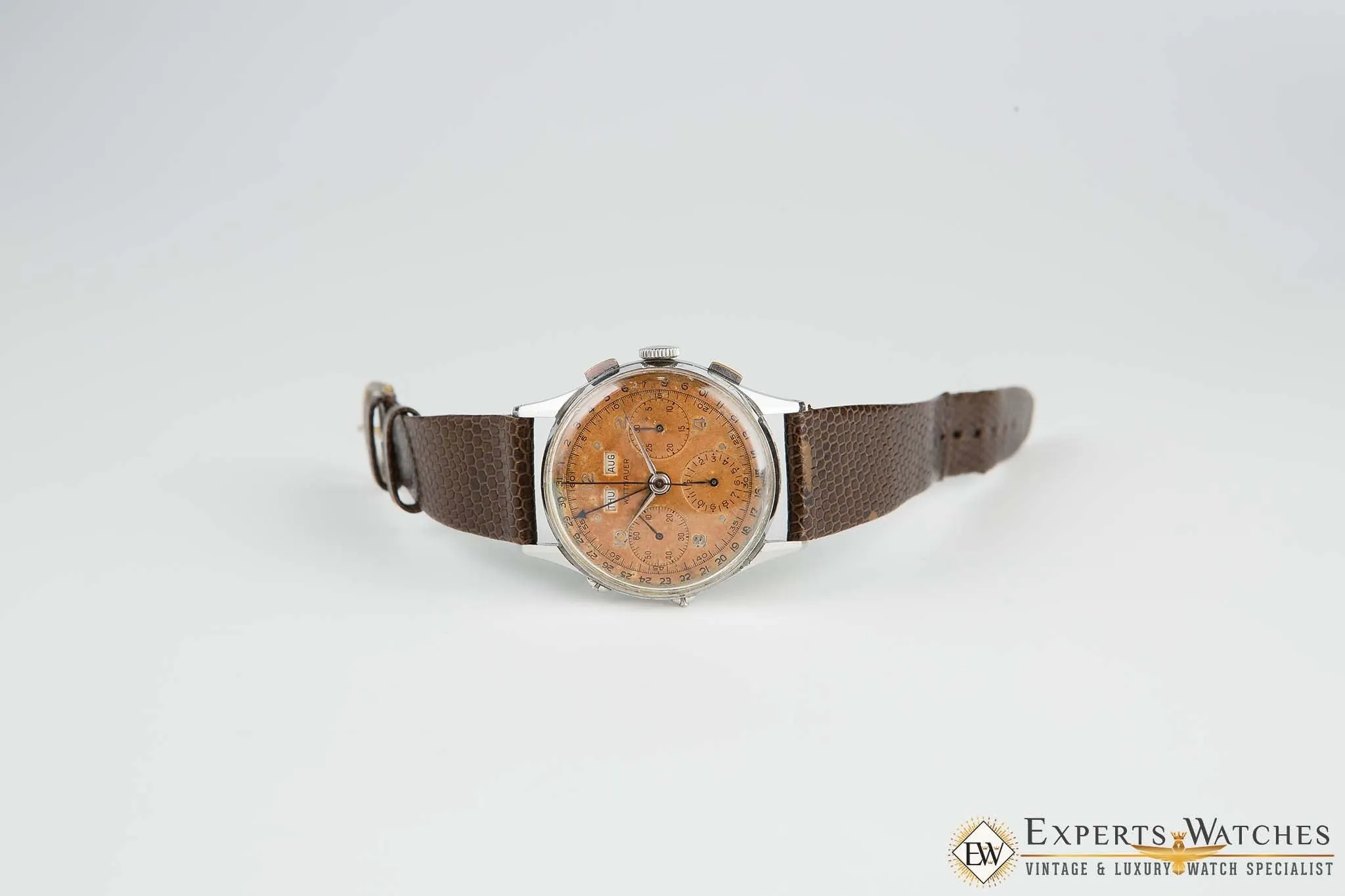 Vintage Wittnauer Tropical Valjoux 72C Triple Date Calendar Chronograph Watch