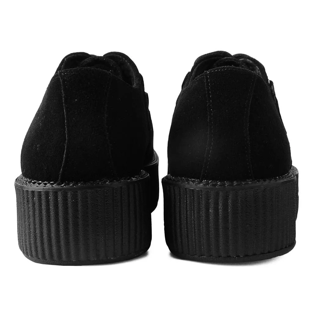 Viva High Sole Creeper Black Suede