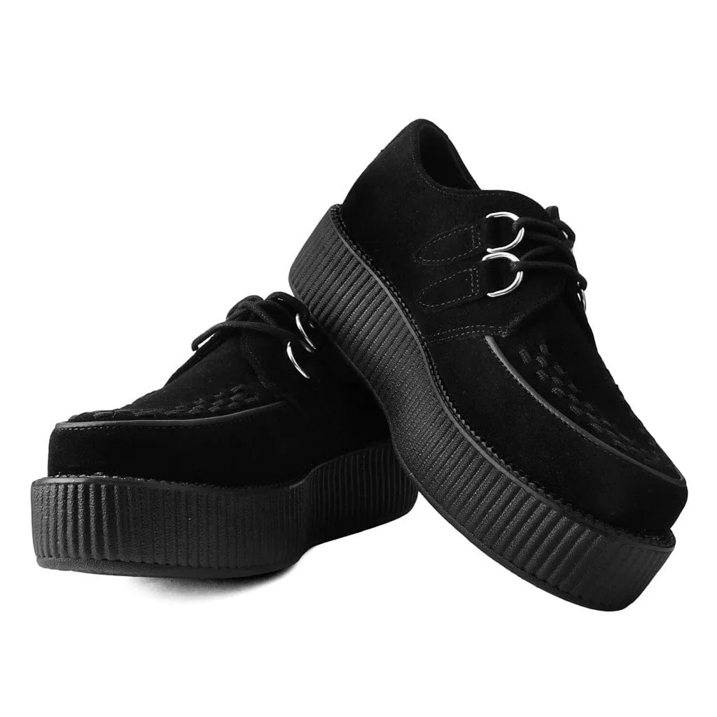 Viva High Sole Creeper Black Suede