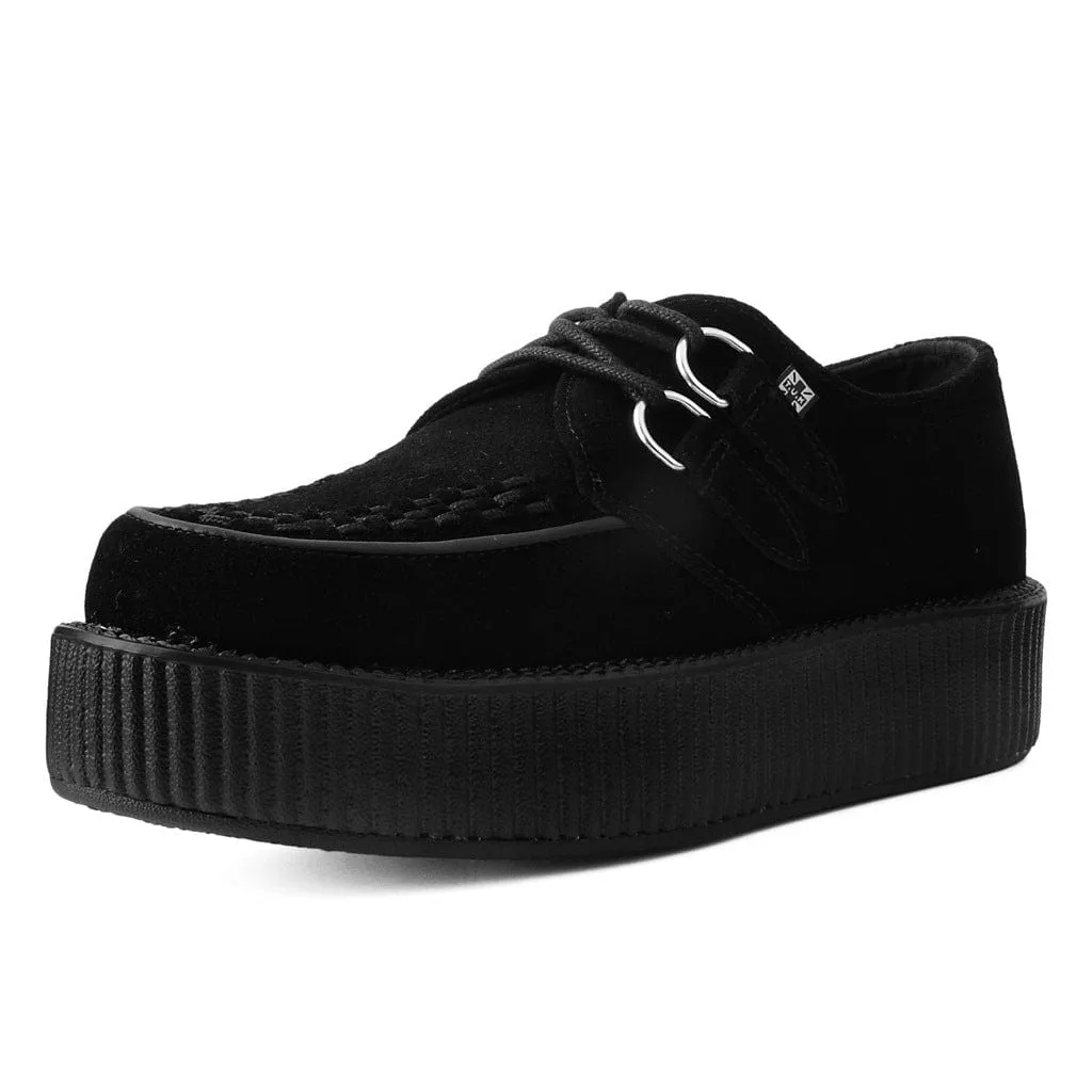 Viva High Sole Creeper Black Suede