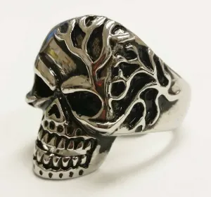 VJ1035 Stainless Steel Men's Mad Man Skull Ring