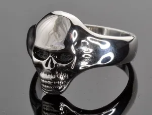 VJ1050 Stainless Steel Men's Small Skull Ring
