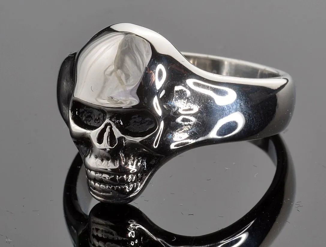 VJ1050 Stainless Steel Men's Small Skull Ring