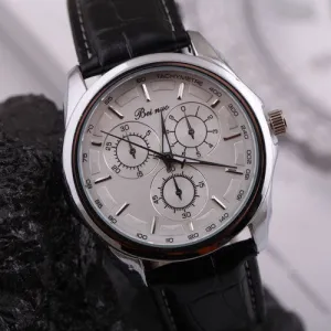 Watches Men Luxury Brand Beinuo Quartz Watches Men Leather Watch Casual Wristwatch Male Clock