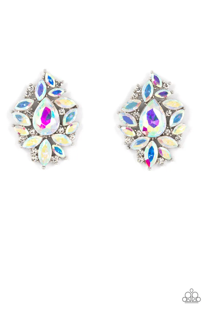 We All Scream for ICE QUEEN - Multi - Iridescent Gem Paparazzi Post Earrings