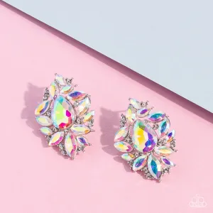 We All Scream for ICE QUEEN - Multi - Iridescent Gem Paparazzi Post Earrings