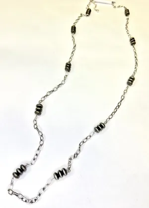 West & Co Link Chain Necklace w/Navajo Faux Beads