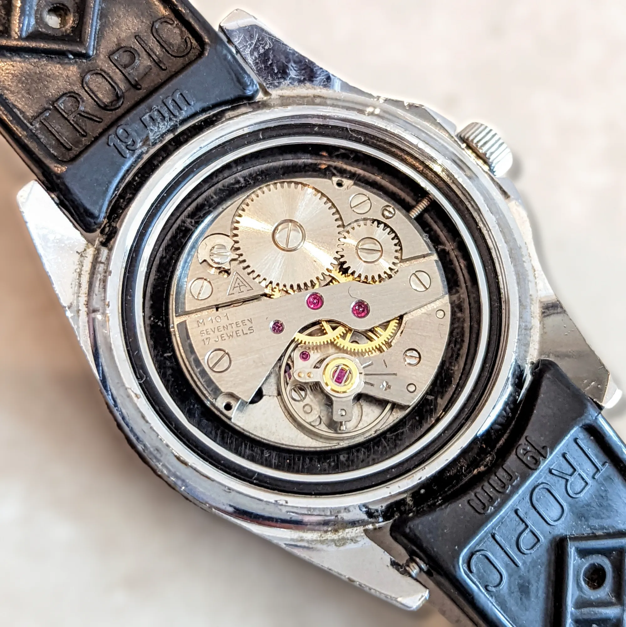 WESTCLOX Dual Bezel Diver Watch World Timer Wristwatch 17 Jewels