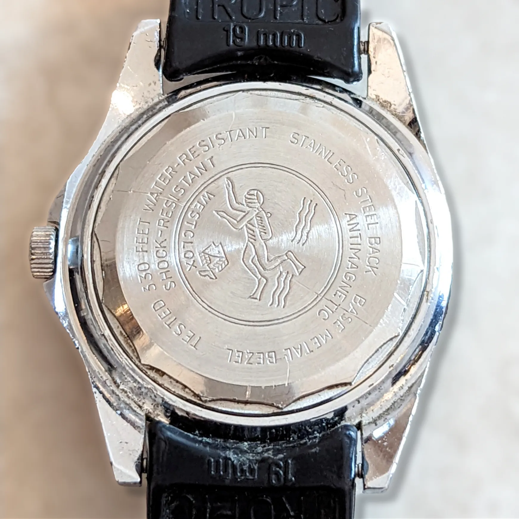 WESTCLOX Dual Bezel Diver Watch World Timer Wristwatch 17 Jewels