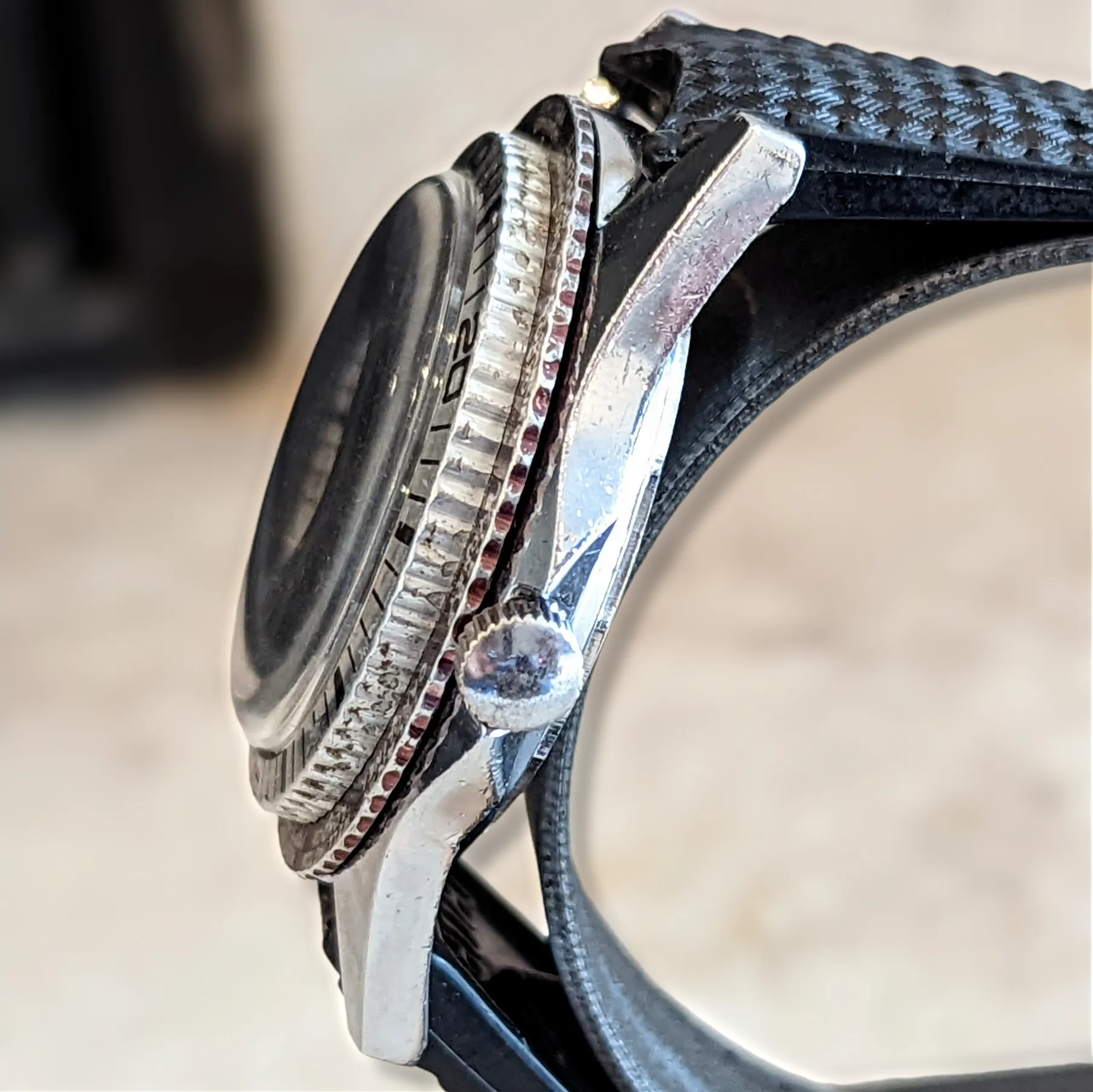 WESTCLOX Dual Bezel Diver Watch World Timer Wristwatch 17 Jewels