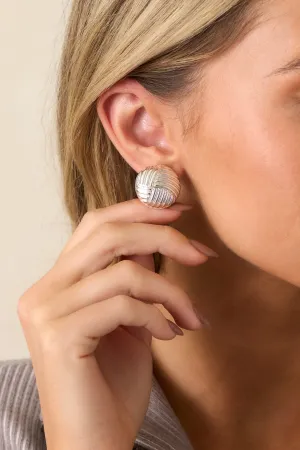 Where I'll Be Silver Textured Earrings