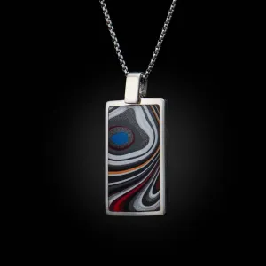 William Henry Fordite Shift Sterling Silver Necklace - P44 FD-22