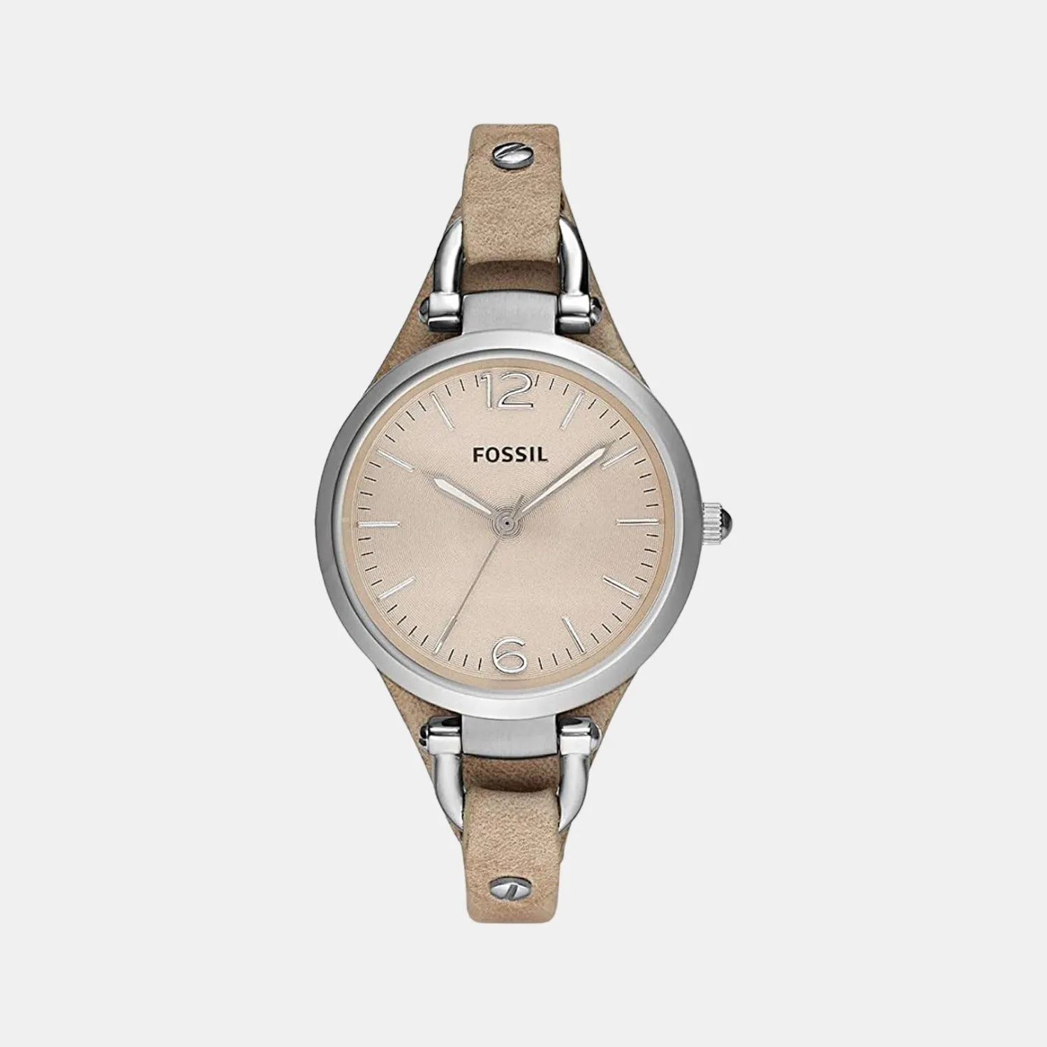 Women's Beige Analog Leather Watch ES2830