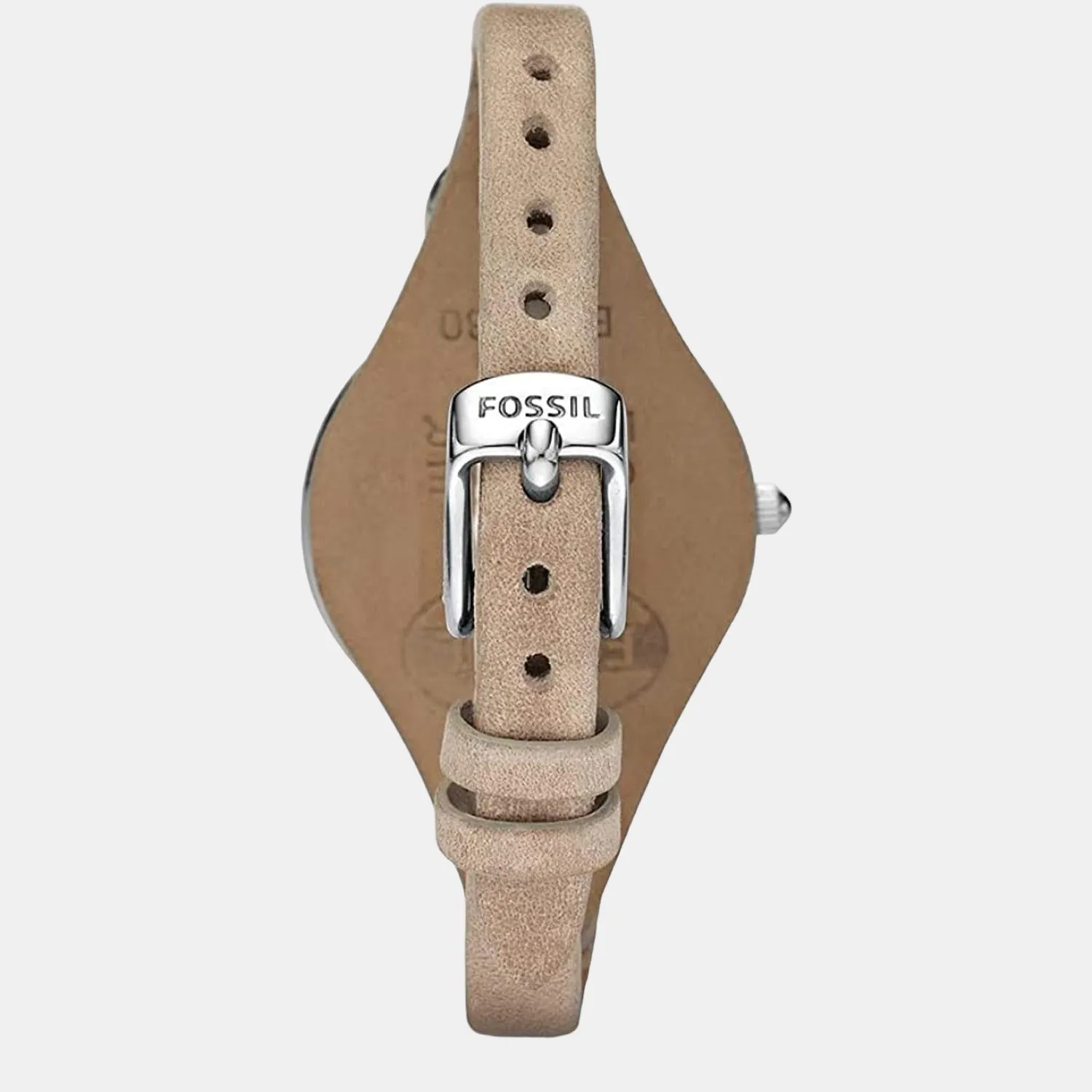 Women's Beige Analog Leather Watch ES2830