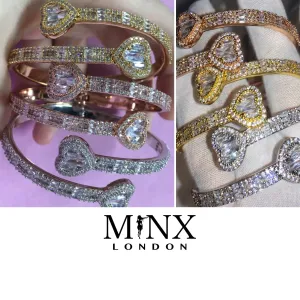 Womens Bracelet | Iced Out Bracelet | Heart Bracelet | Diamond Bracelet | Baguette Bracelet | Iced Out Bracelets | Cuff Bracelet | Bangle