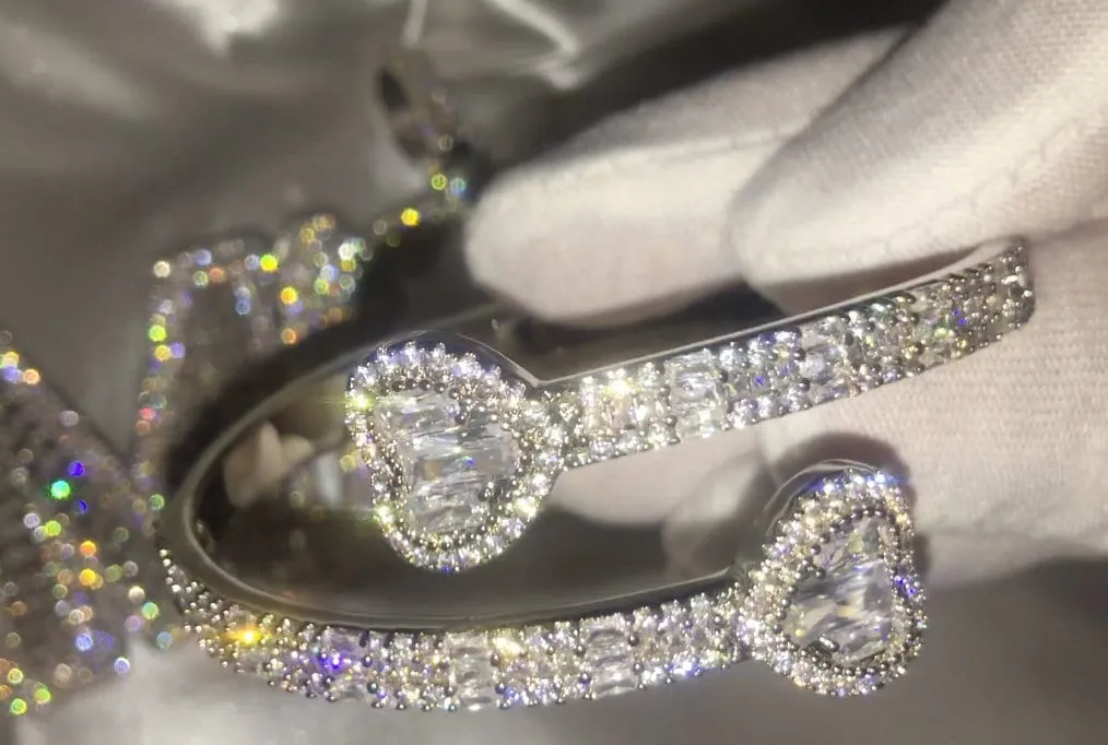 Womens Bracelet | Iced Out Bracelet | Heart Bracelet | Diamond Bracelet | Baguette Bracelet | Iced Out Bracelets | Cuff Bracelet | Bangle