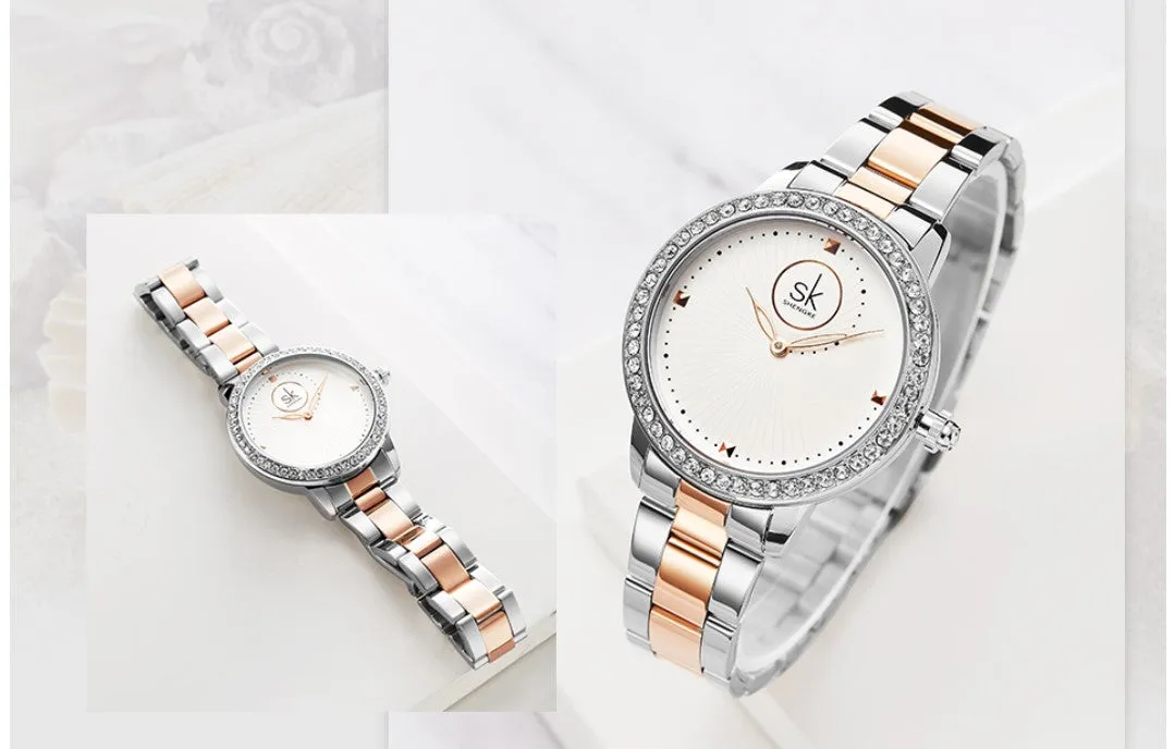 Women's Crystal Dial Quartz Watches