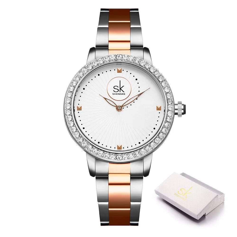 Women's Crystal Dial Quartz Watches