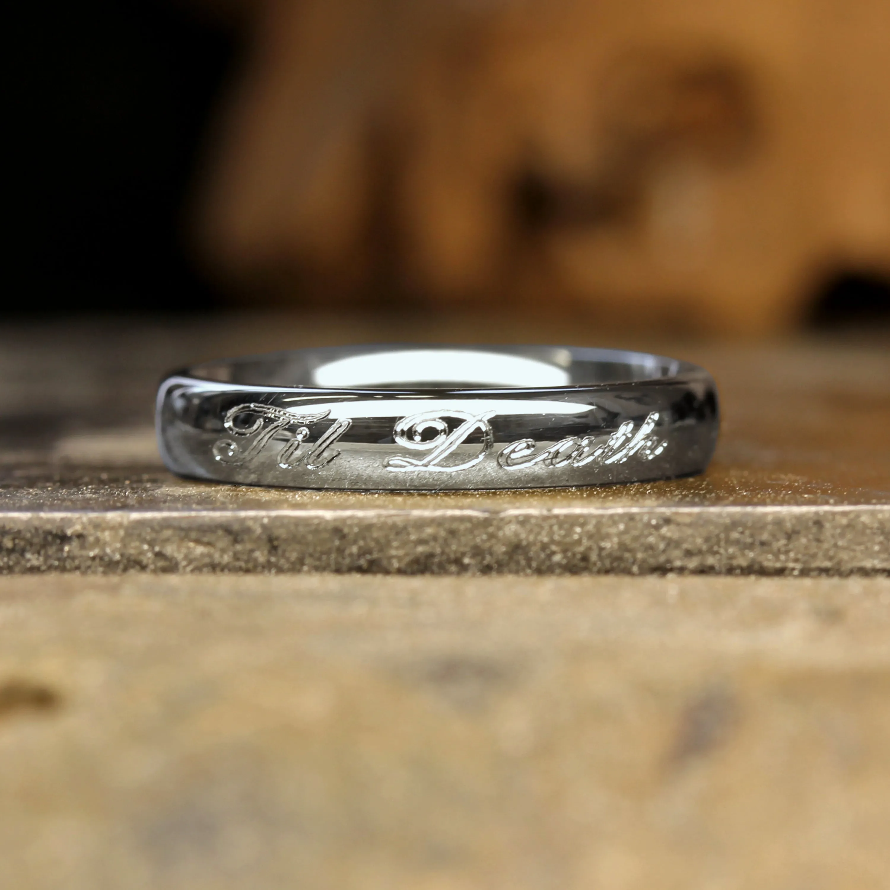 Women's Til Death Ring - 9ct White Gold