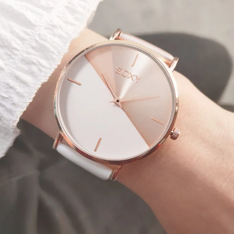 Women's Watch with Leather Band