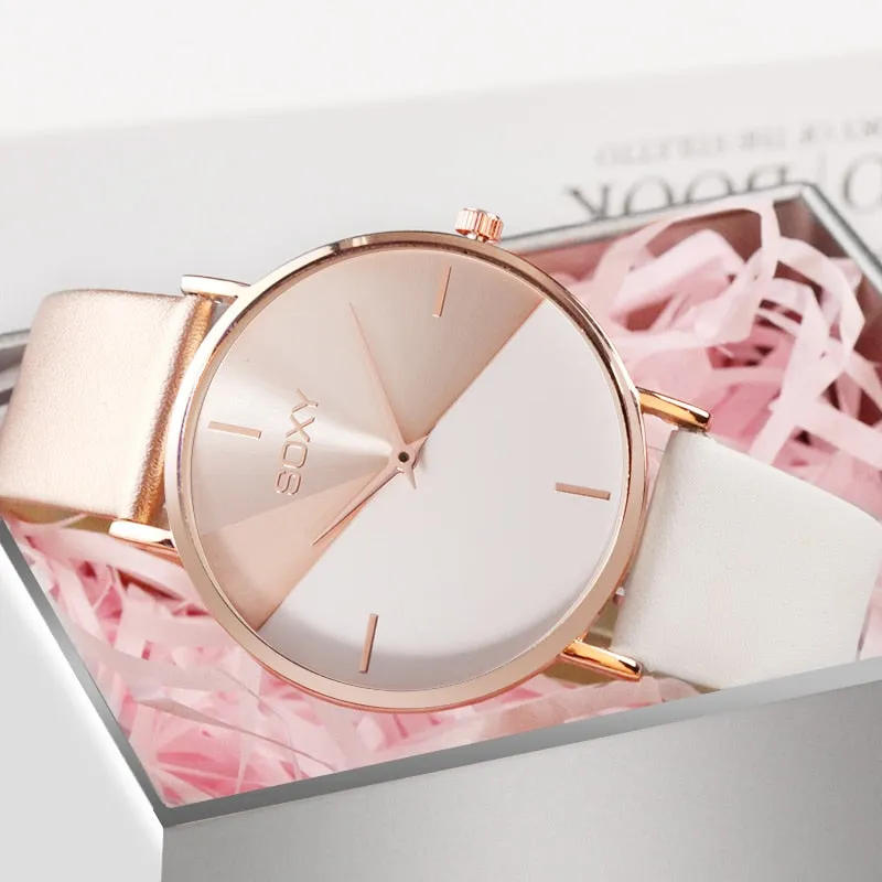 Women's Watch with Leather Band