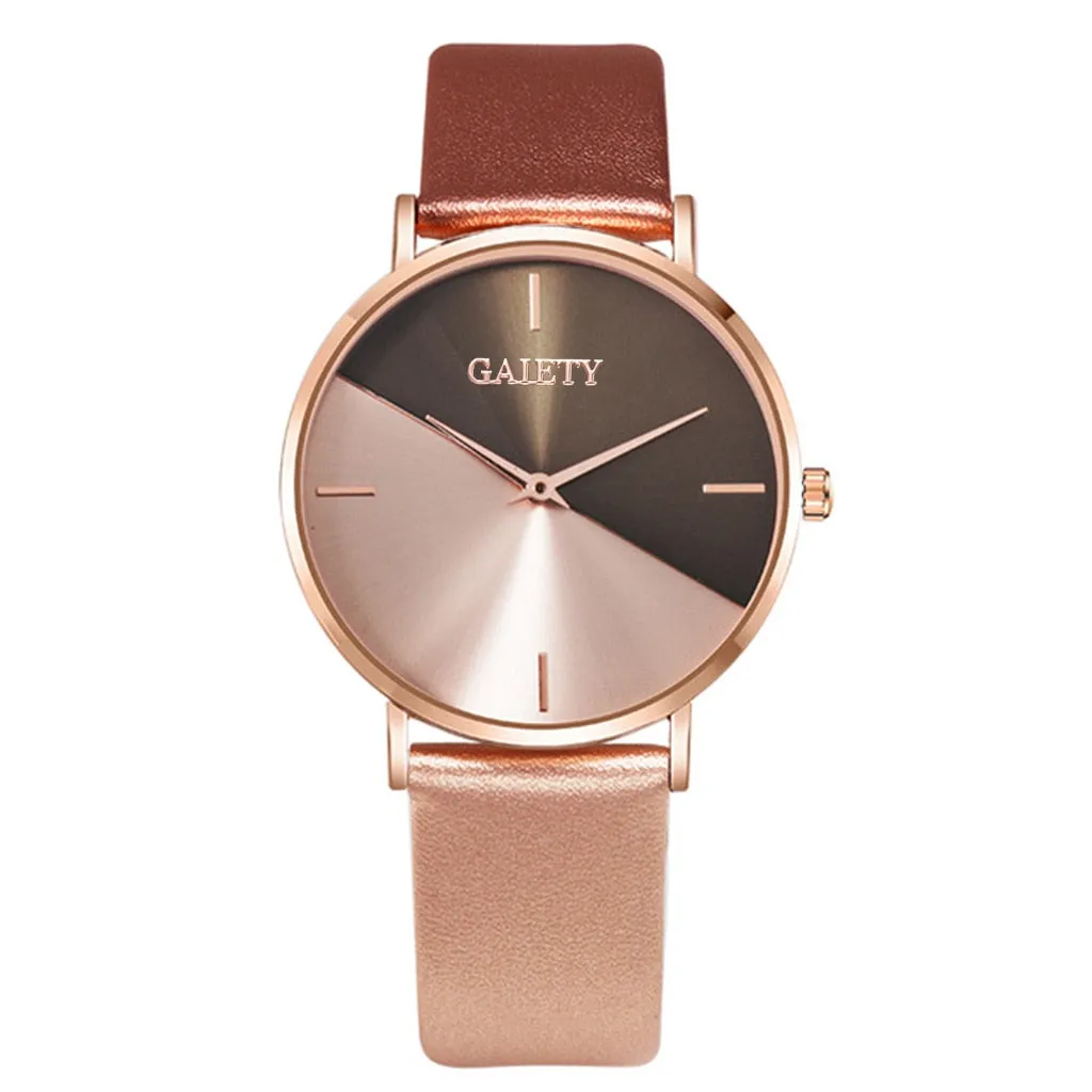 Women's Watch with Leather Band