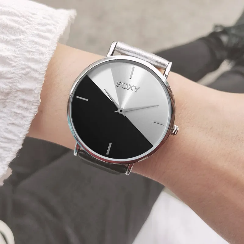Women's Watch with Leather Band