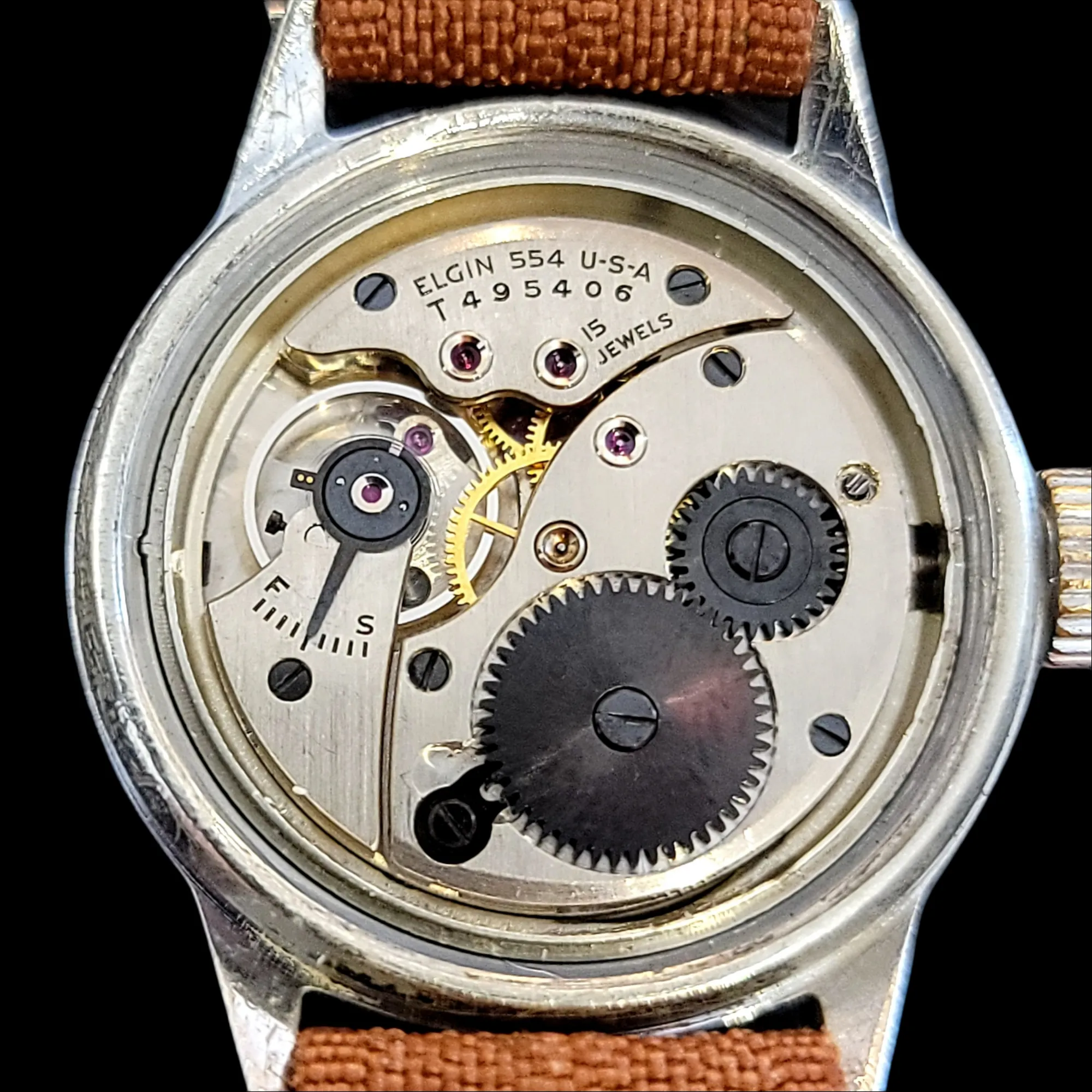 WWII Military ELGIN Wristwatch - General Service Watch ORD. DEPT. U.S.A. 1944