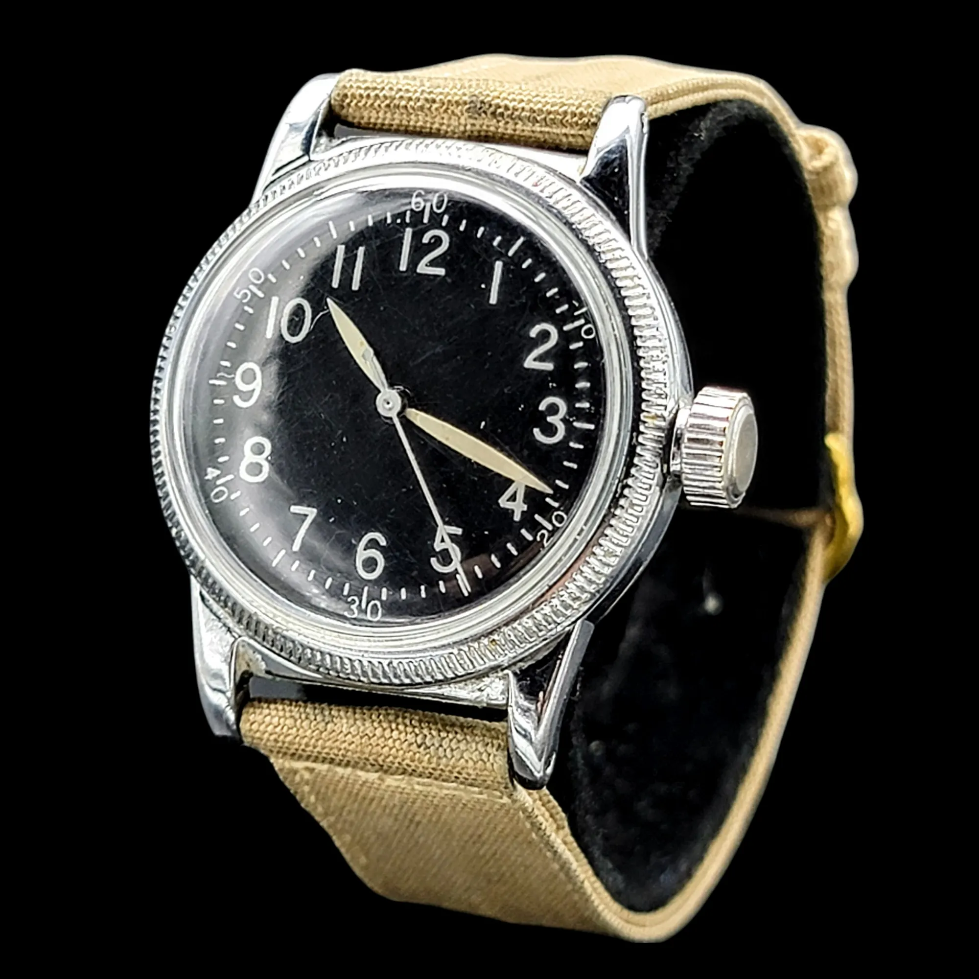 WWII Military Waltham Wristwatch Type A-11 U.S. Army