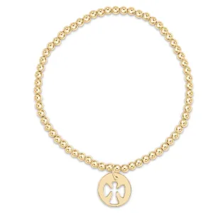 XL ENewton Extends Classic 3mm Bead Bracelet- Guardian Angel Charm