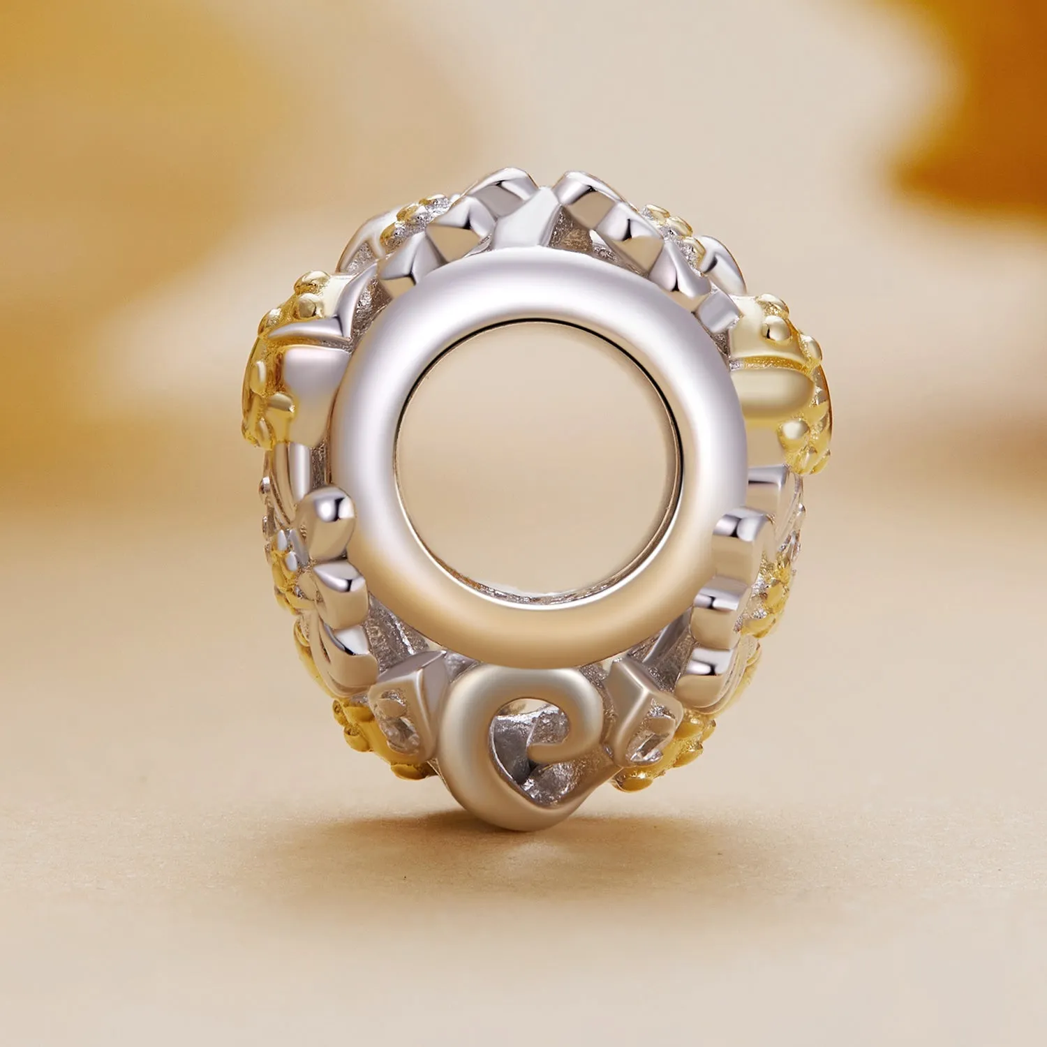 Yellow Daisy & Ladybug Heart Charm