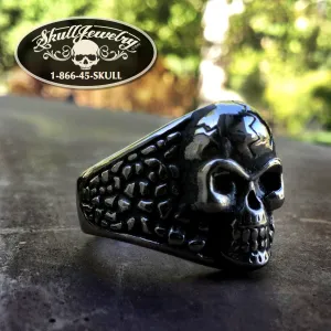 'You Shook Me All Night Long' Skull Ring -  (4304)